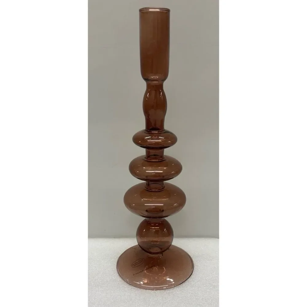 Rare Anthropology Glass Bubble Candle Holders / Set of 3 / New